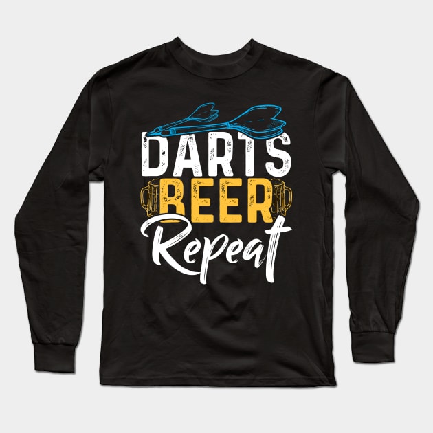 Darts Beer Repeat Long Sleeve T-Shirt by Tee__Dot